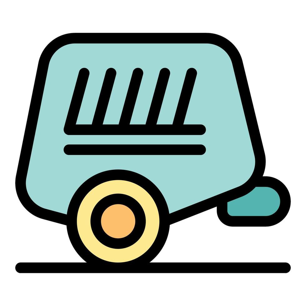 Portable air compressor on wheels for inflating tires and other equipment vector