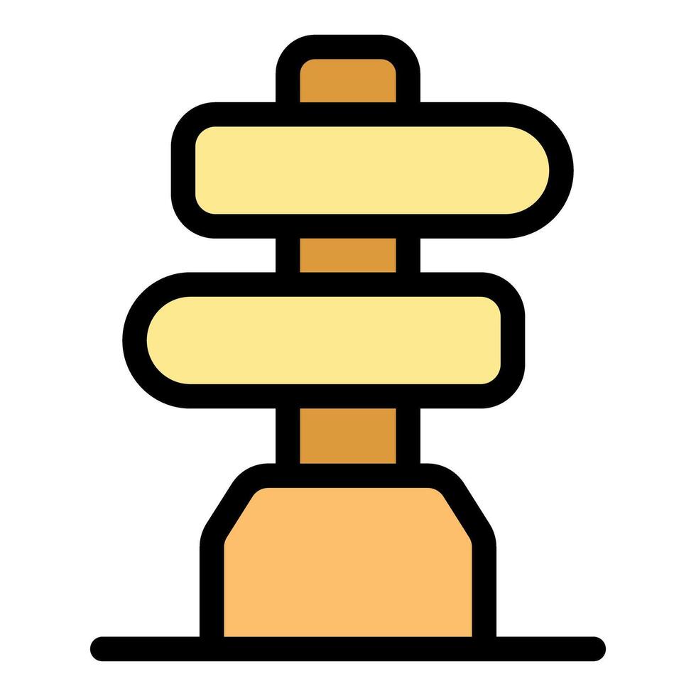 Blank wooden signpost showing different directions vector
