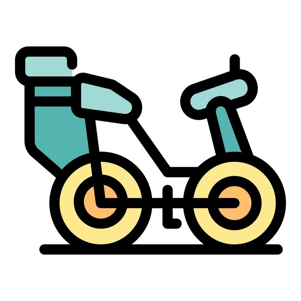 Motorbike parking side view with big trunk delivering food express delivery service vector