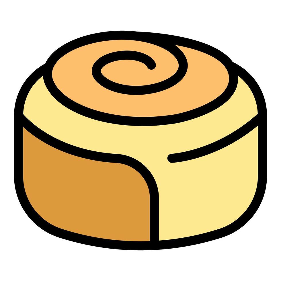 Delicious cinnamon roll pastry showing swirls of flavorful filling vector