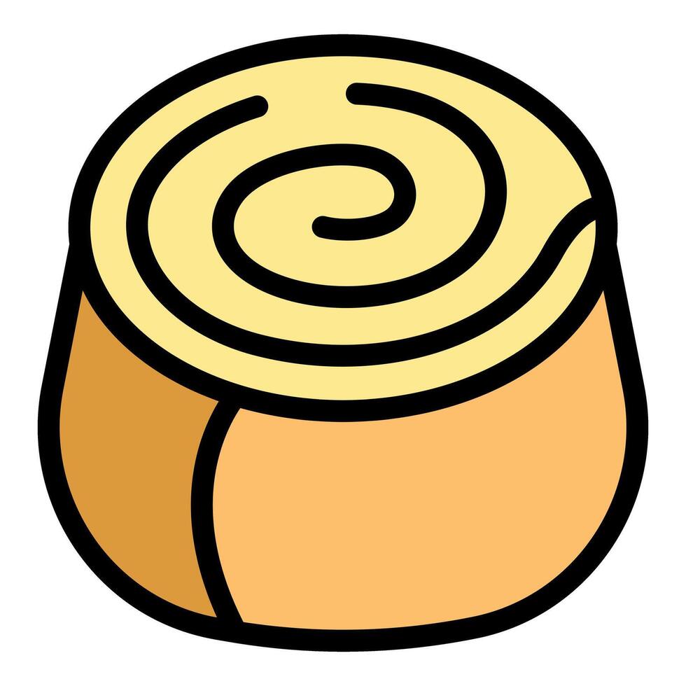 Delicious cinnamon roll showing swirls of flavor and texture vector