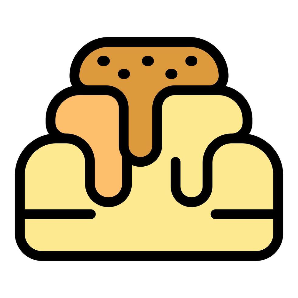 Delicious cinnamon roll with crumble topping and drizzling icing vector