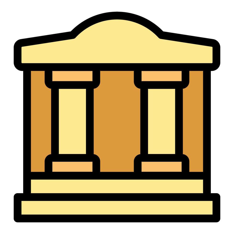 Historical building with columns representing classical architecture vector