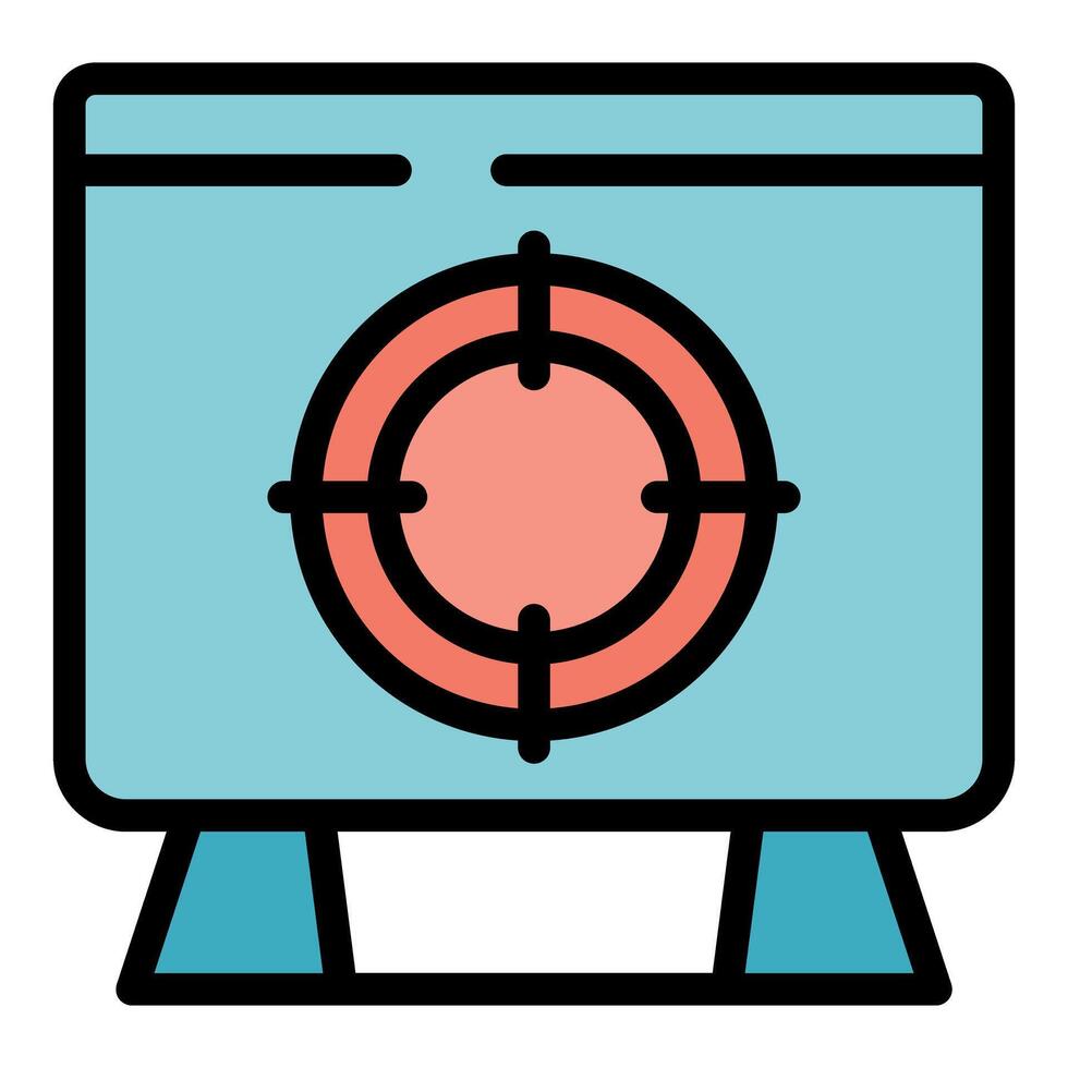 Targeting online customers with digital marketing strategy on computer screen vector