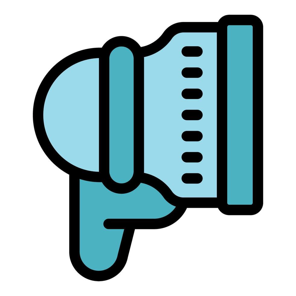 Futuristic handle grip holding lighting equipment icon representing future technology vector