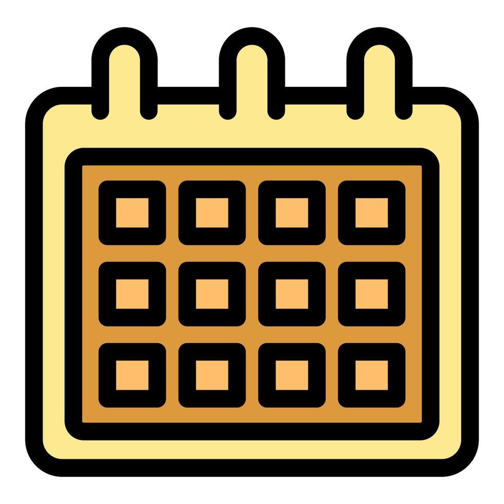 Calendar icon showing days of the month for scheduling and planning vector