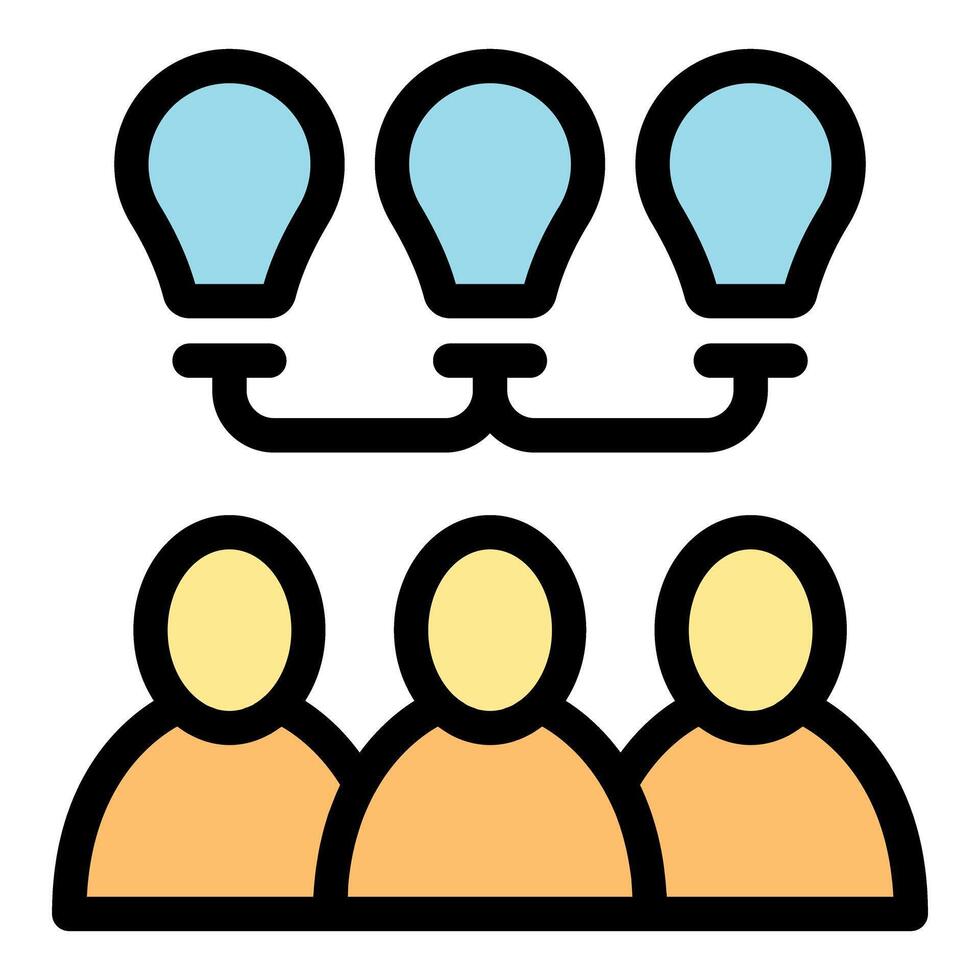 Teamwork sharing ideas generating brainstorming solutions together vector