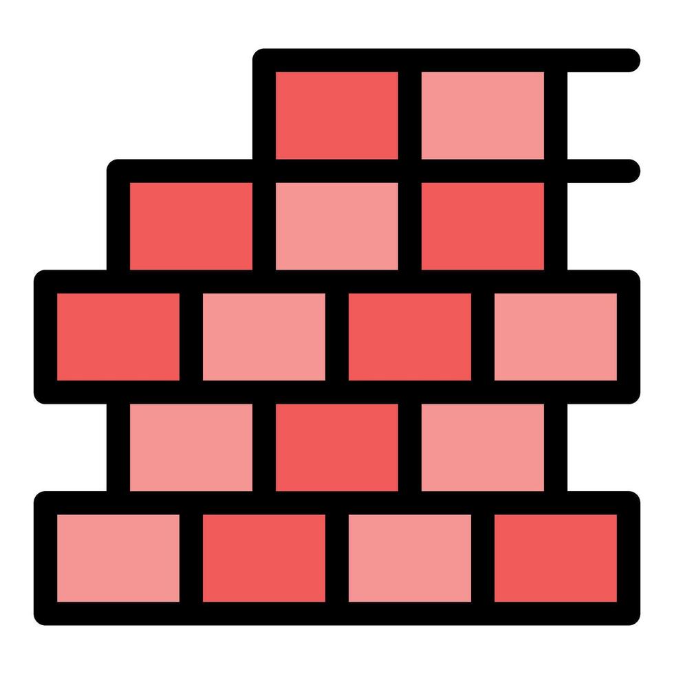 Brick wall being built, showing construction and masonry skills vector