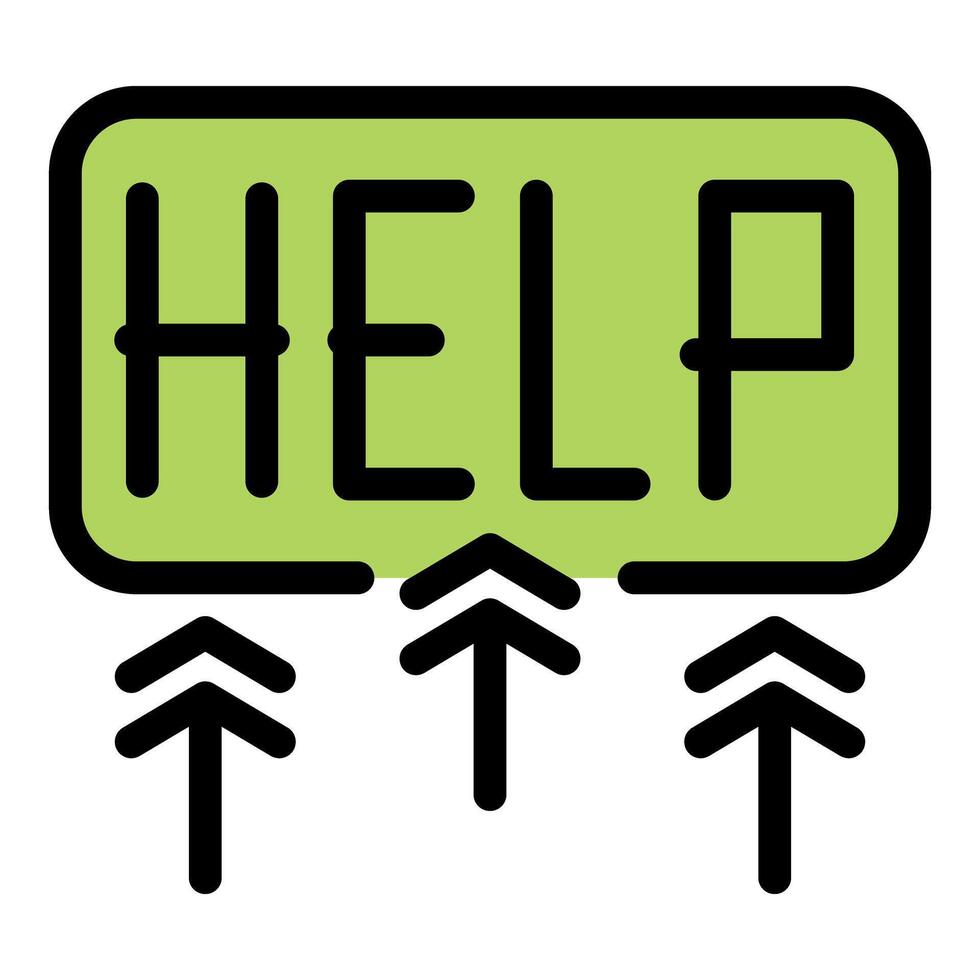 Help sign showing assistance, support, guidance and hope vector
