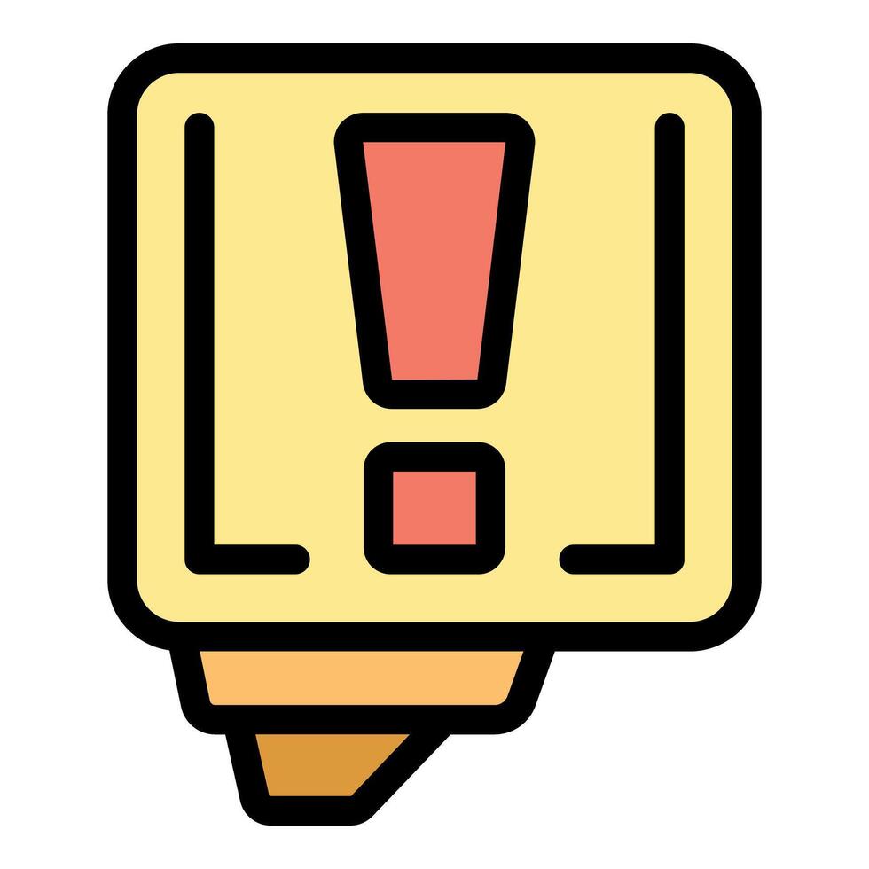 Exclamation point showing importance, warning, or alert in notification icon vector