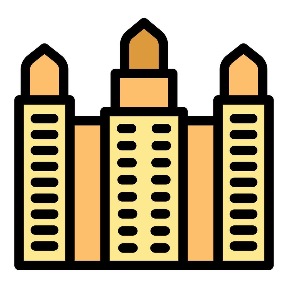Majestic building representing moroccan architecture with traditional design elements vector