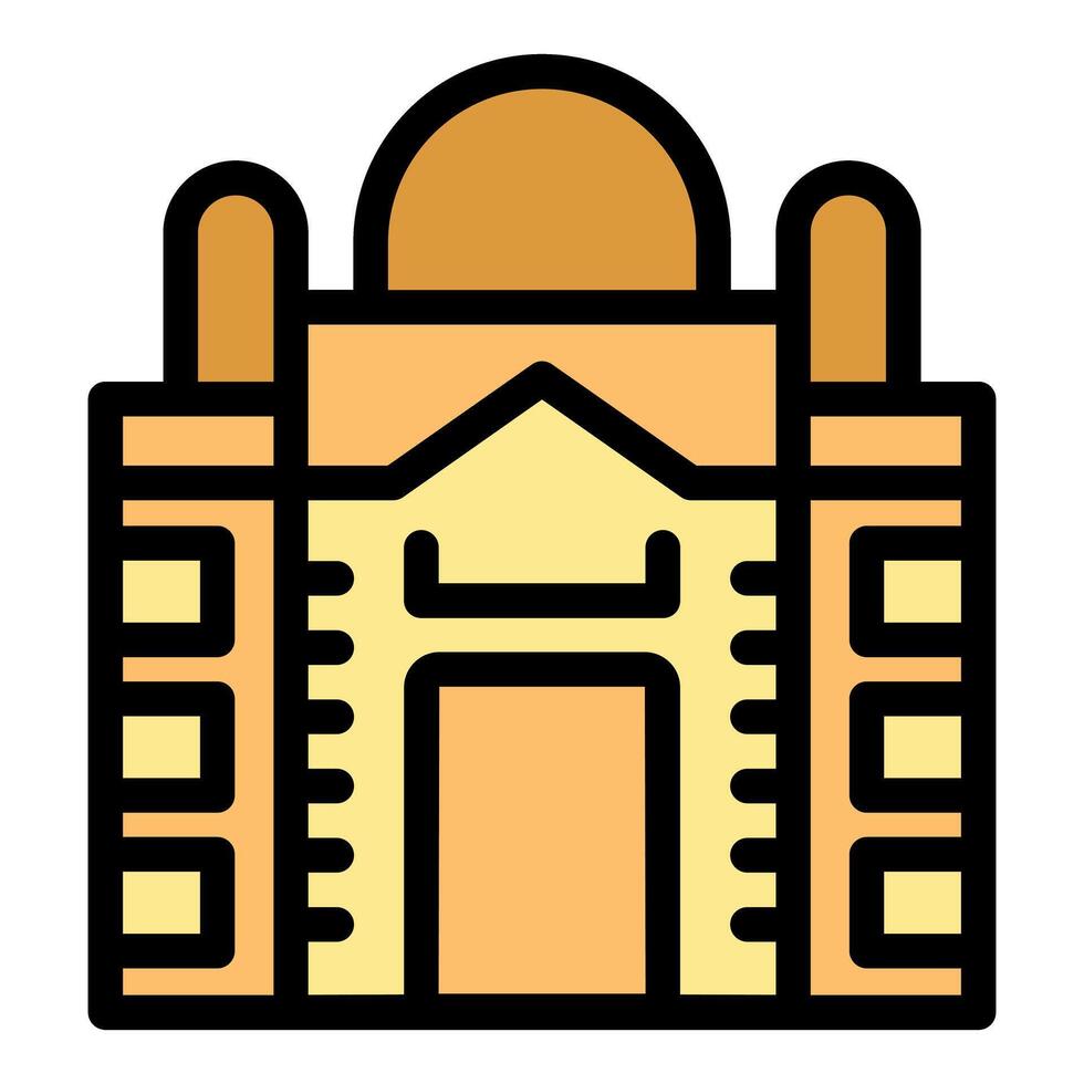 Synagogue building representing jewish culture and religion vector