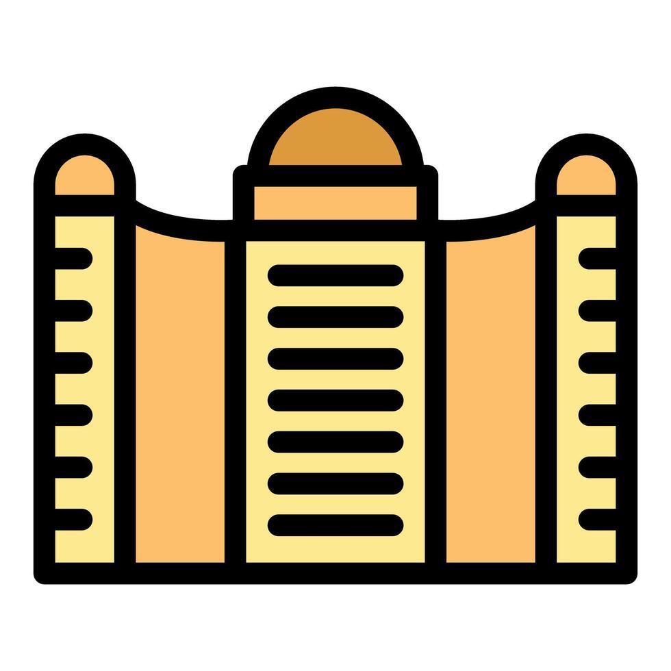 Government building with dome and towers representing power and authority vector