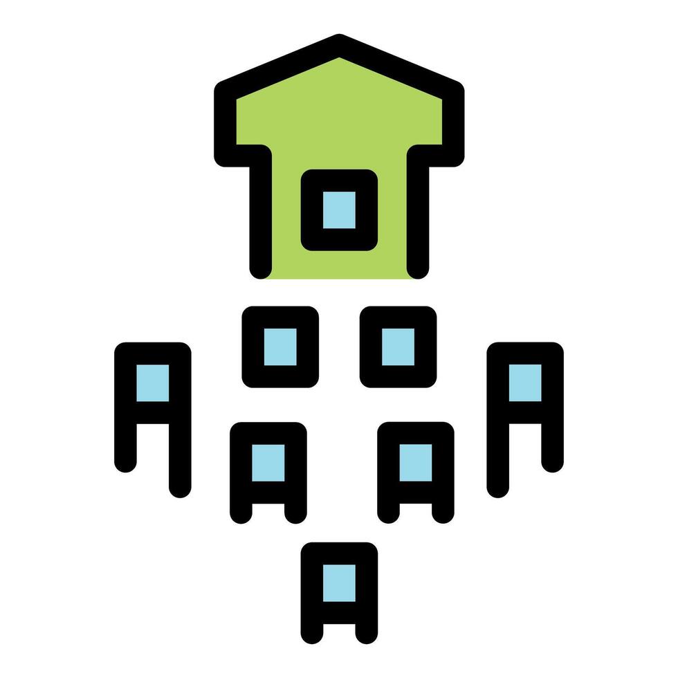 Decentralized autonomous organization managing properties and houses vector