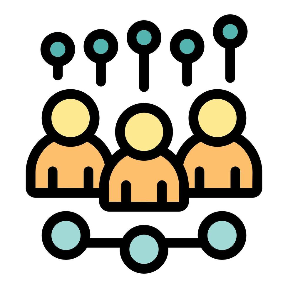 Coworkers sharing ideas and connecting for brainstorming session vector