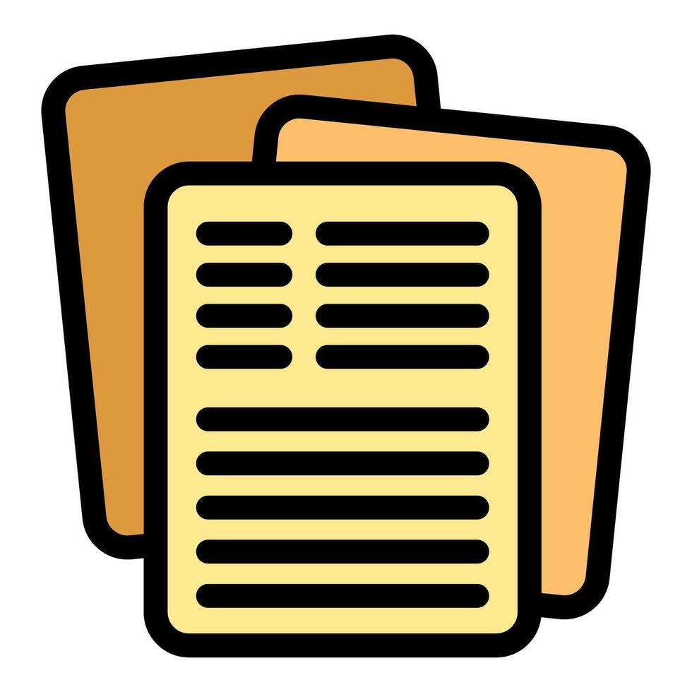 Stack of paper representing documents, files, or forms vector