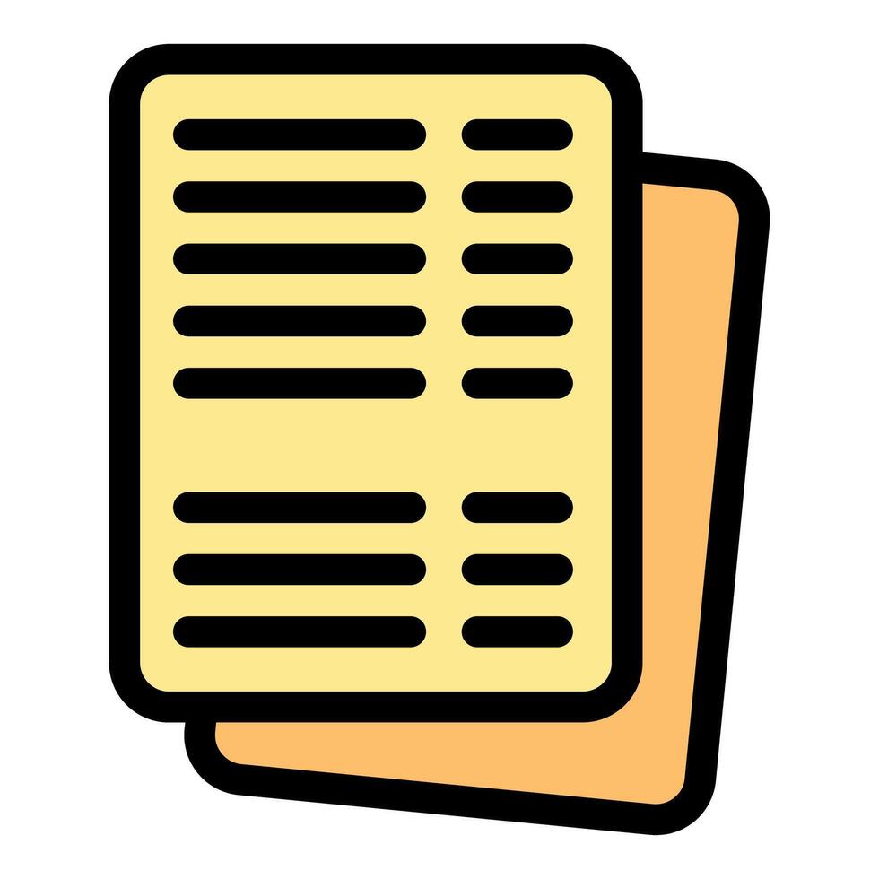 Two documents representing office work and bureaucracy vector