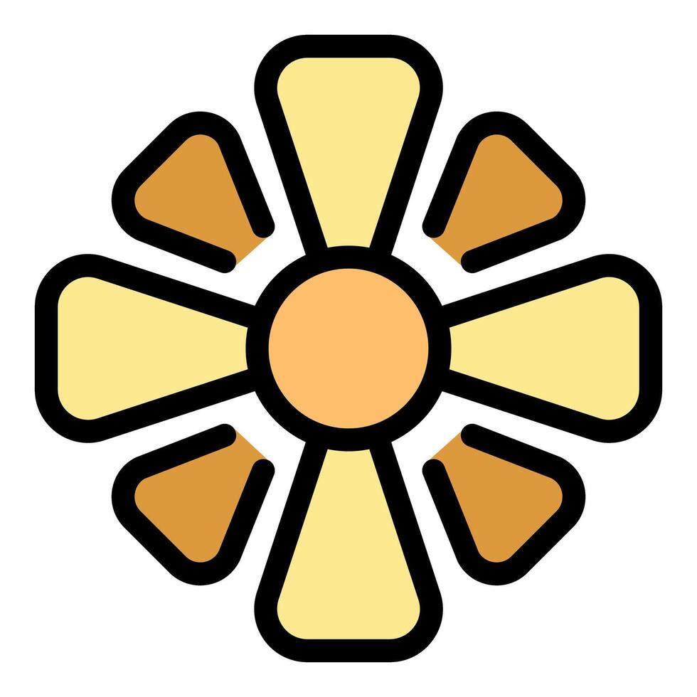 Intricate floral ornament with intertwined petals forming a symmetrical design vector