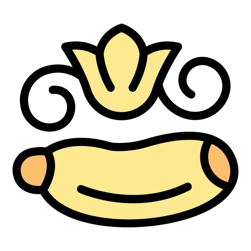 Banana fruit with floral ornament symbolizing tropical freshness and elegance vector