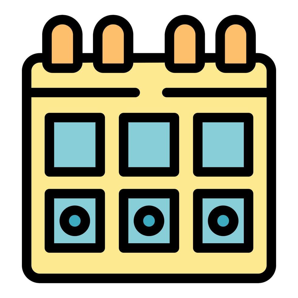 Calendar page showing month dates and days of the week vector