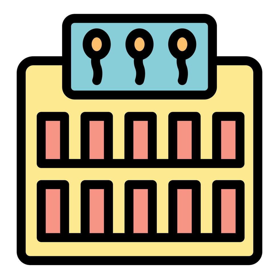 Control panel showing current status with indicators and switches vector