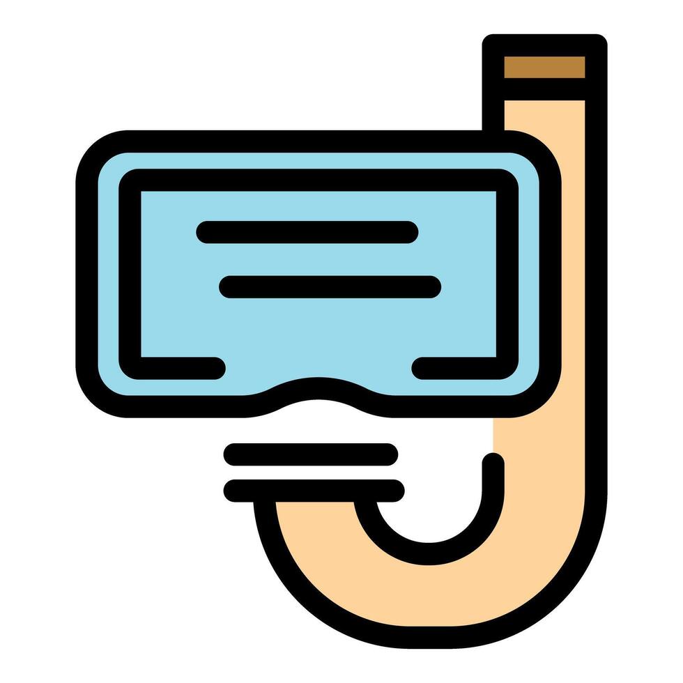 Diving mask and snorkel tube representing underwater exploration vector