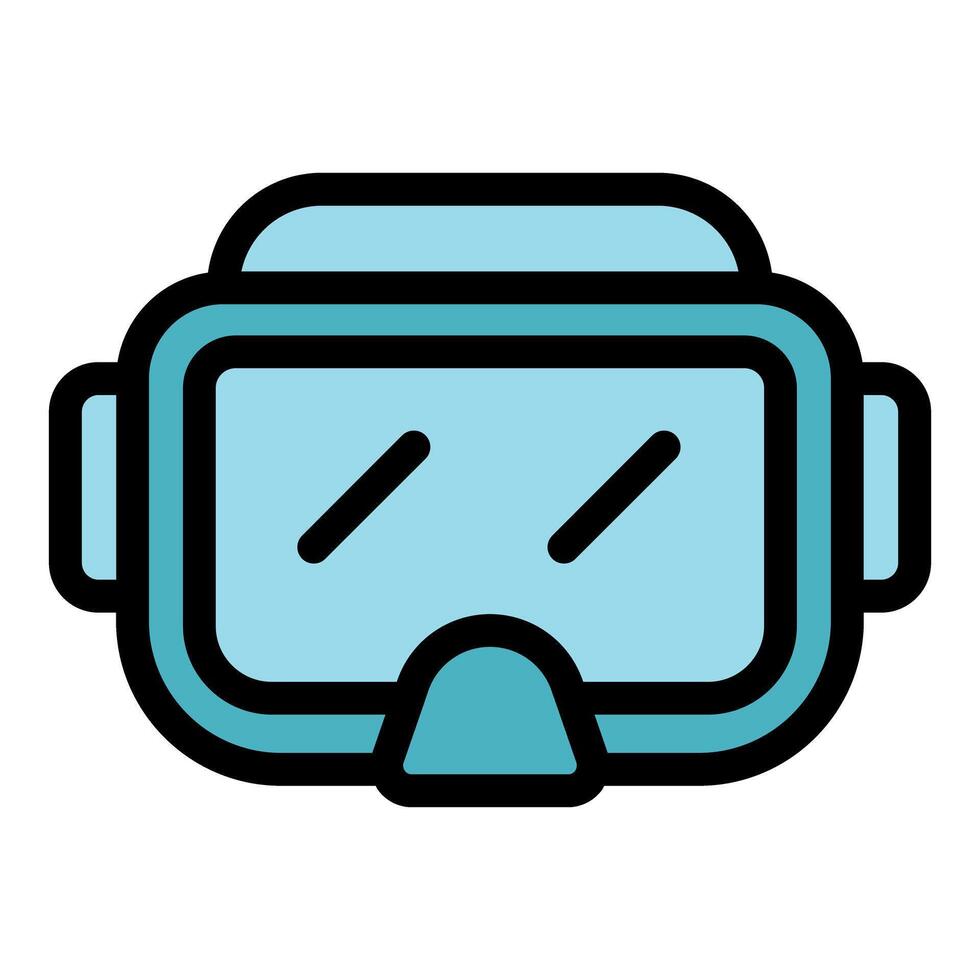 Vr goggles showing immersive virtual reality experience vector