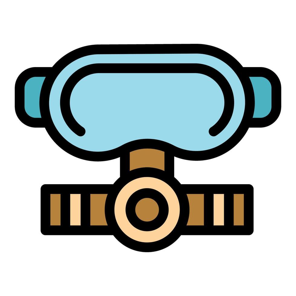 Diving mask and snorkel ensuring safe underwater exploration vector