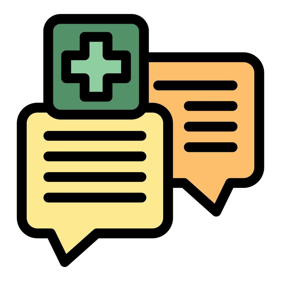 Online medical consultation providing healthcare support and advice vector