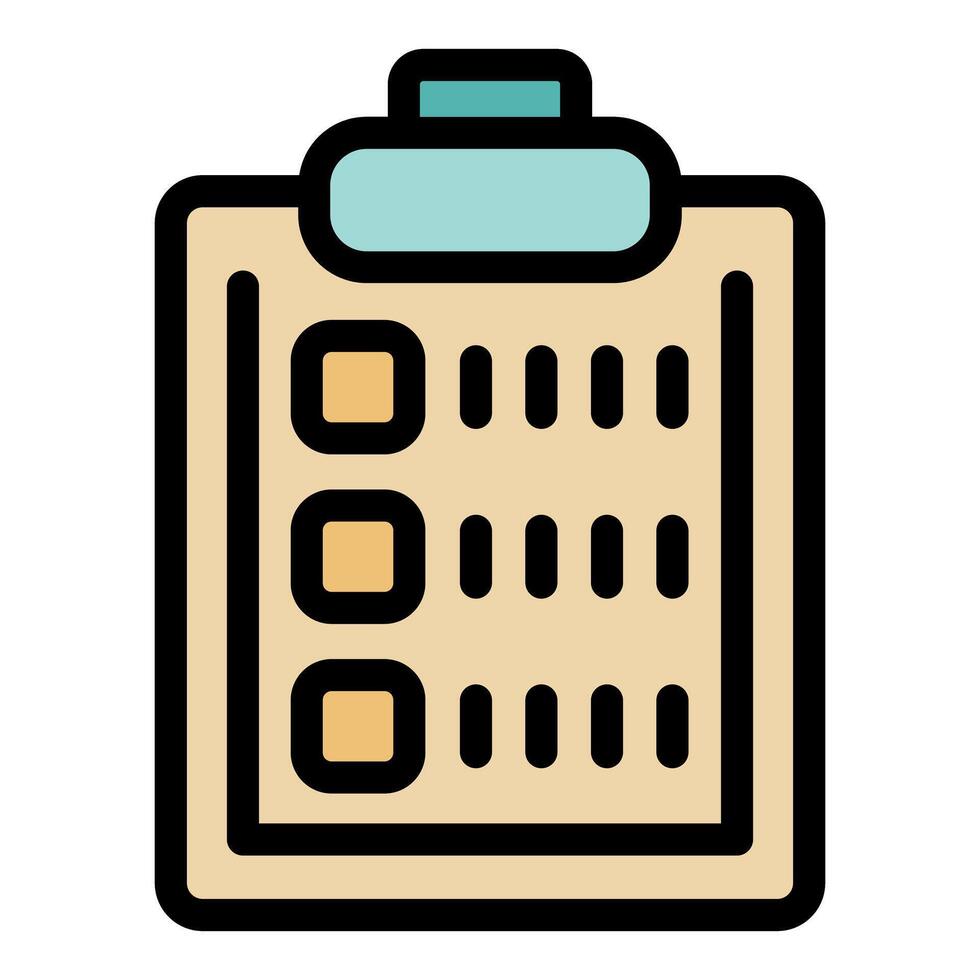 Clipboard showing a checklist for task management and organization vector