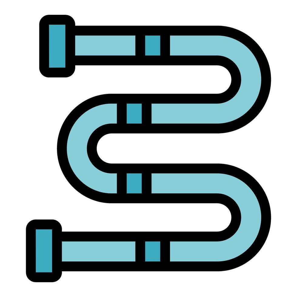 Plumbing system showing interconnected pipes for water flow vector