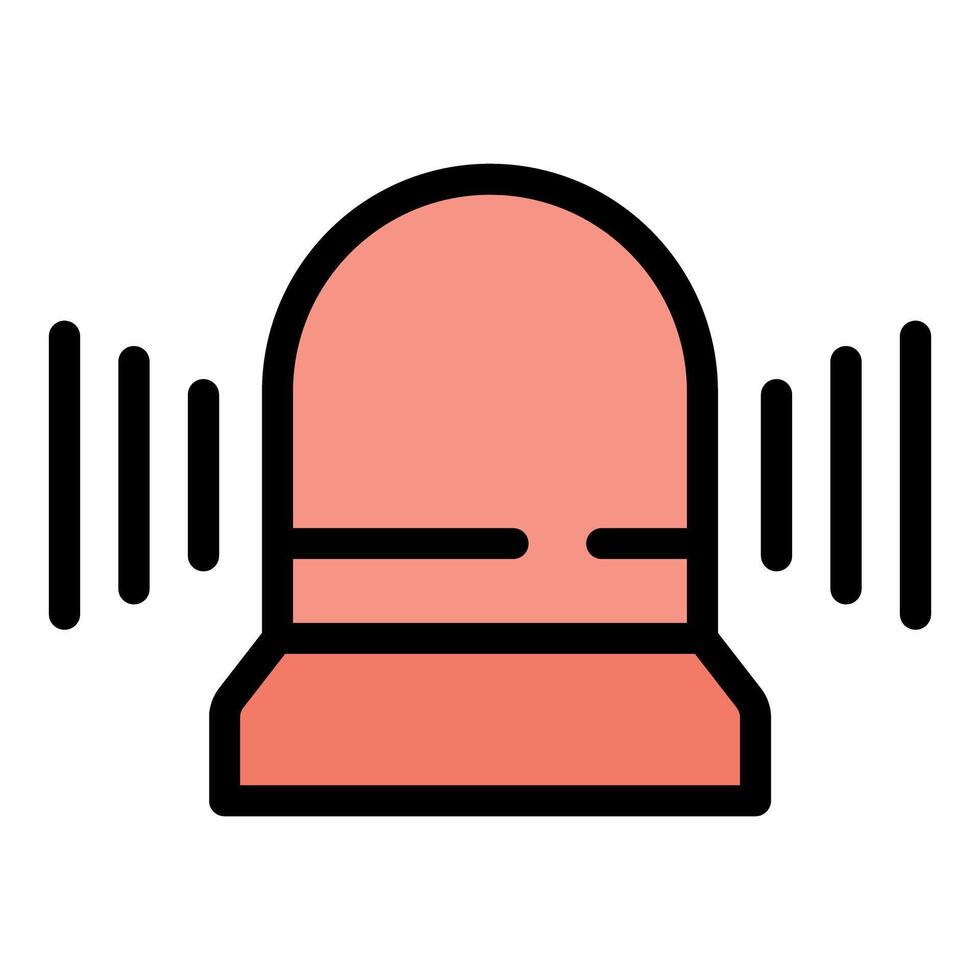 Siren sending out sound waves, alarm or emergency signal vector