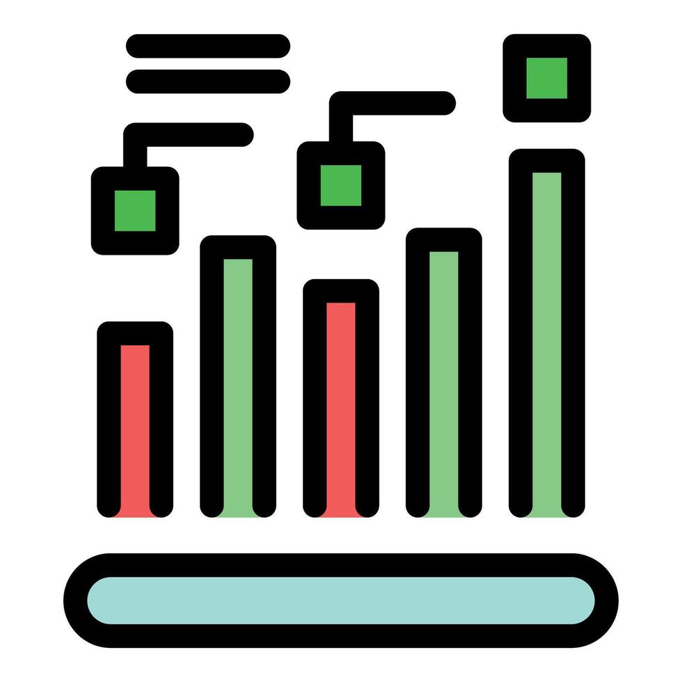 Statistical bars showing progress and data analysis with connections vector