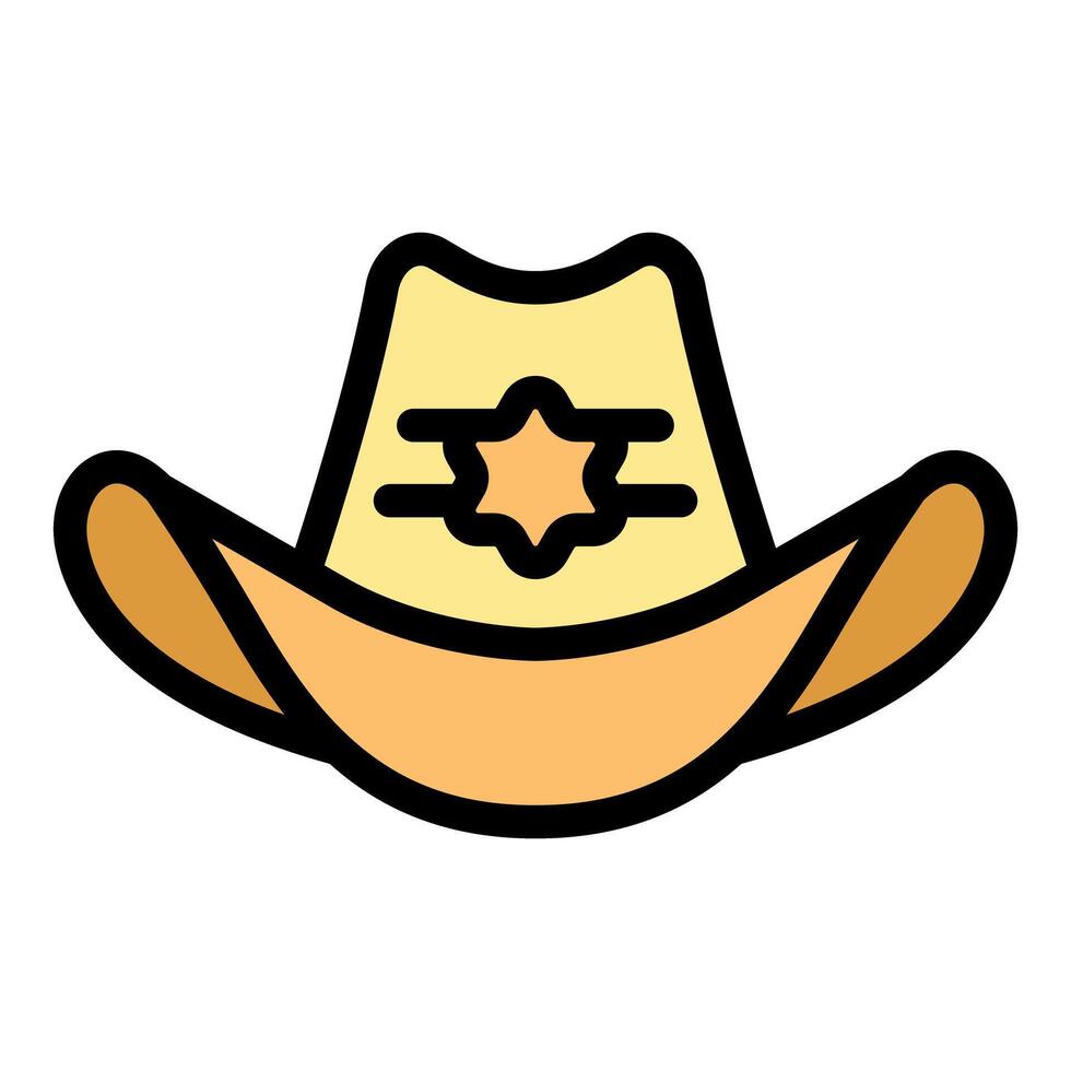 Sheriff cowboy hat representing law enforcement in wild west vector