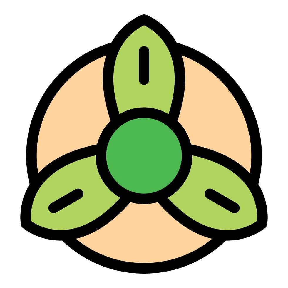 Round green energy logo representing renewable and sustainable power vector