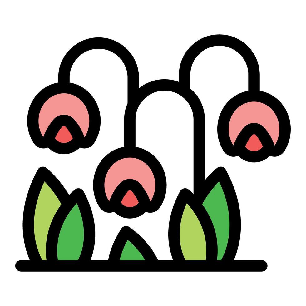 Blooming snowdrop flowers growing in spring season vector