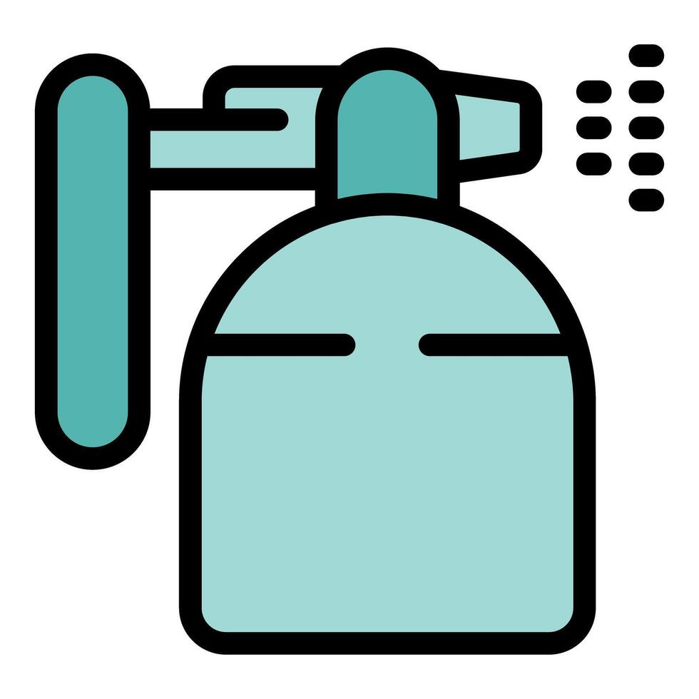Spraying detergent icon, cleaning and disinfecting surfaces vector