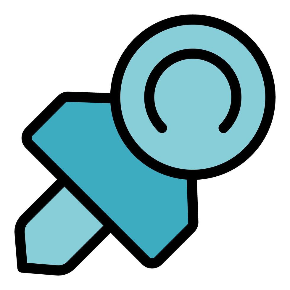 Push pin with semi circular head securing important documents vector
