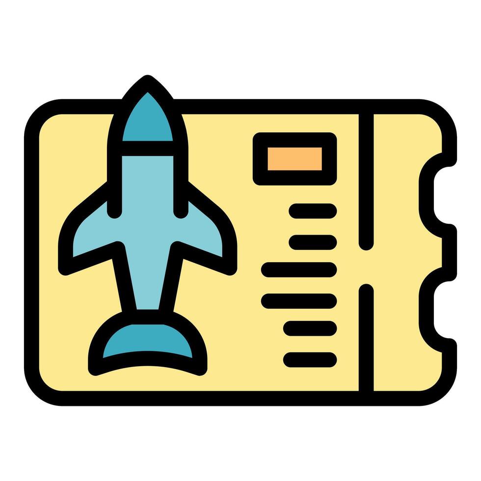 Airplane ticket representing exciting journey by plane vector