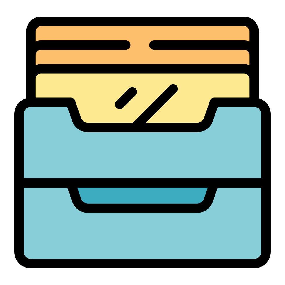 Archive box storing files and documents for business administration vector