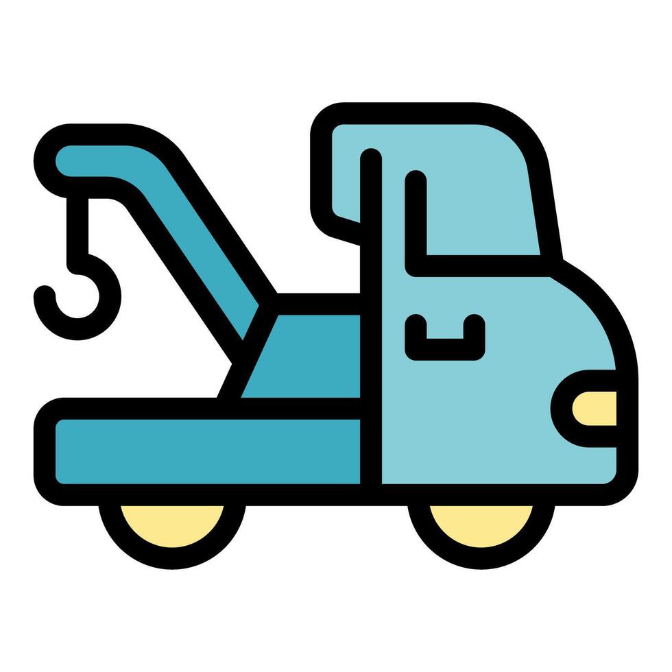 Tow truck offering roadside assistance and vehicle recovery services vector