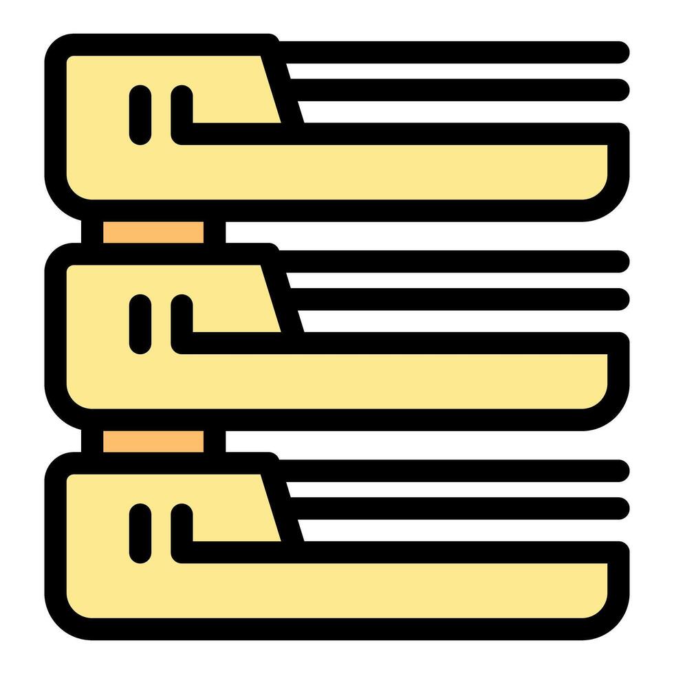 Archive folders storing important documents and files vector