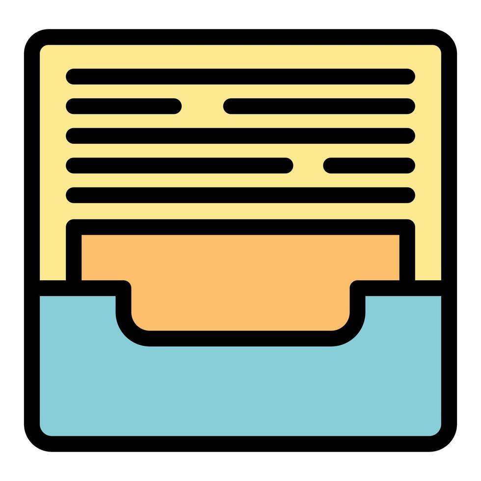 Archive file representing data storage and organization vector