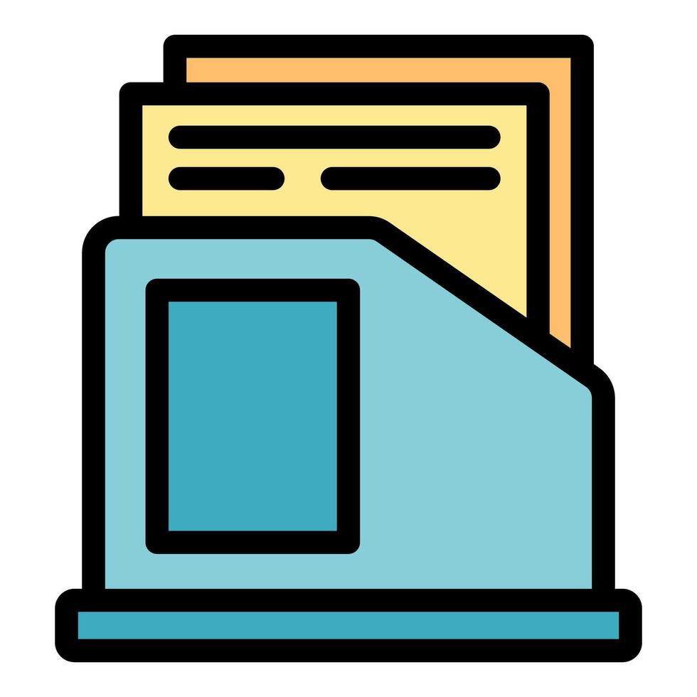 Archive box storing important documents with label for easy retrieval vector