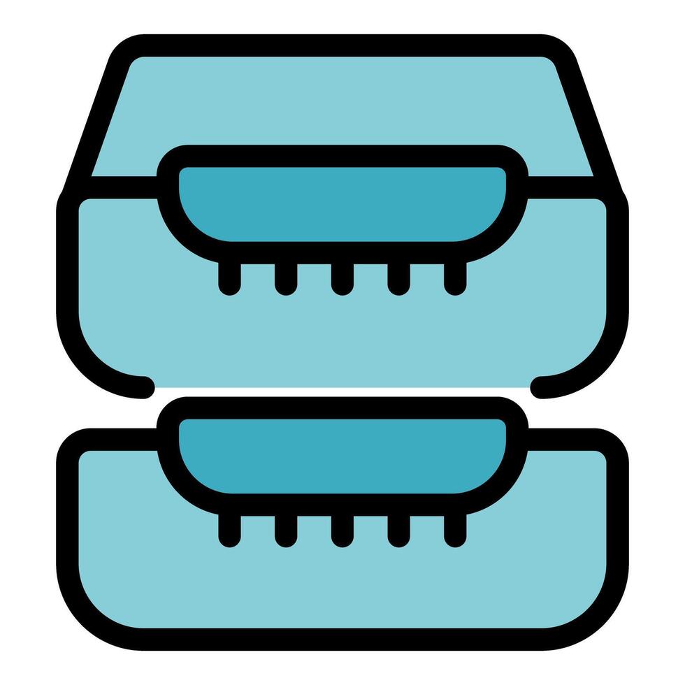 Lunchbox keeping food fresh and ready to eat vector