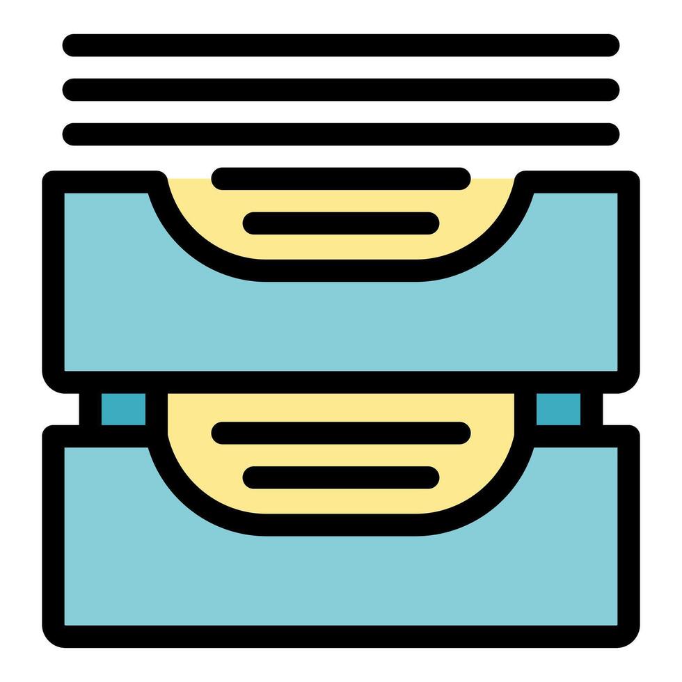 Modern printer printing multiple documents, efficient office workflow vector