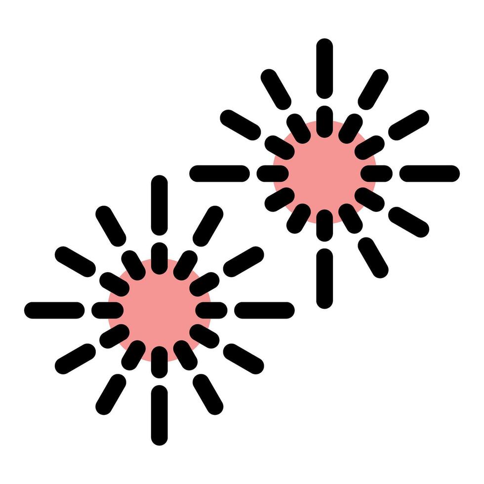 Fireworks exploding, creating a mesmerizing spectacle in the night sky vector