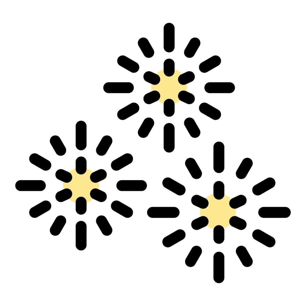 Fireworks exploding, creating a festive atmosphere during a celebration vector