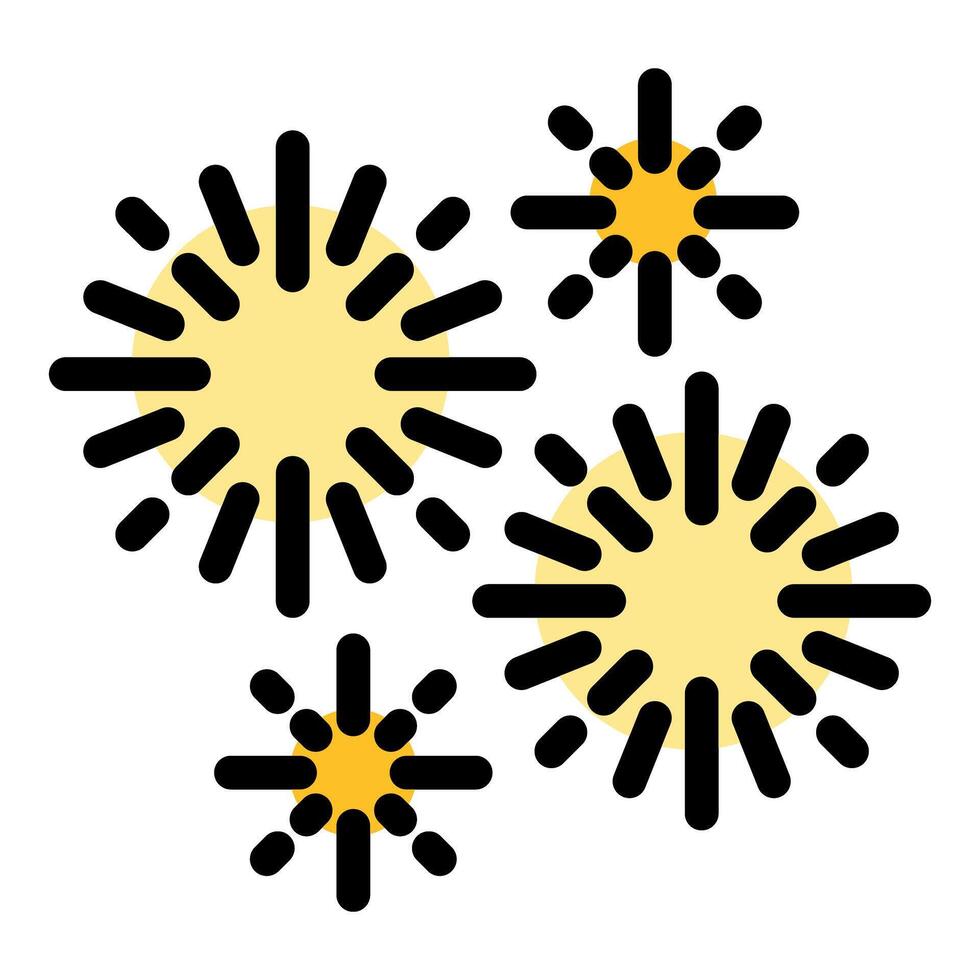 Fireworks exploding in the night sky celebrating a festive occasion vector