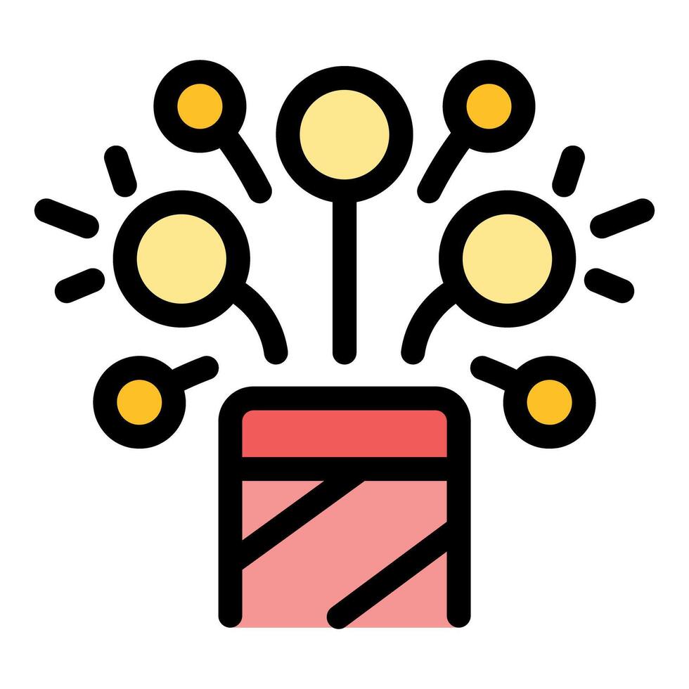 Firecracker exploding with bright sparks lighting up the sky vector
